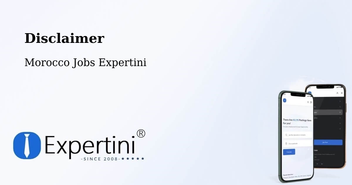 Disclaimer – Taounate - Morocco Jobs Expertini
